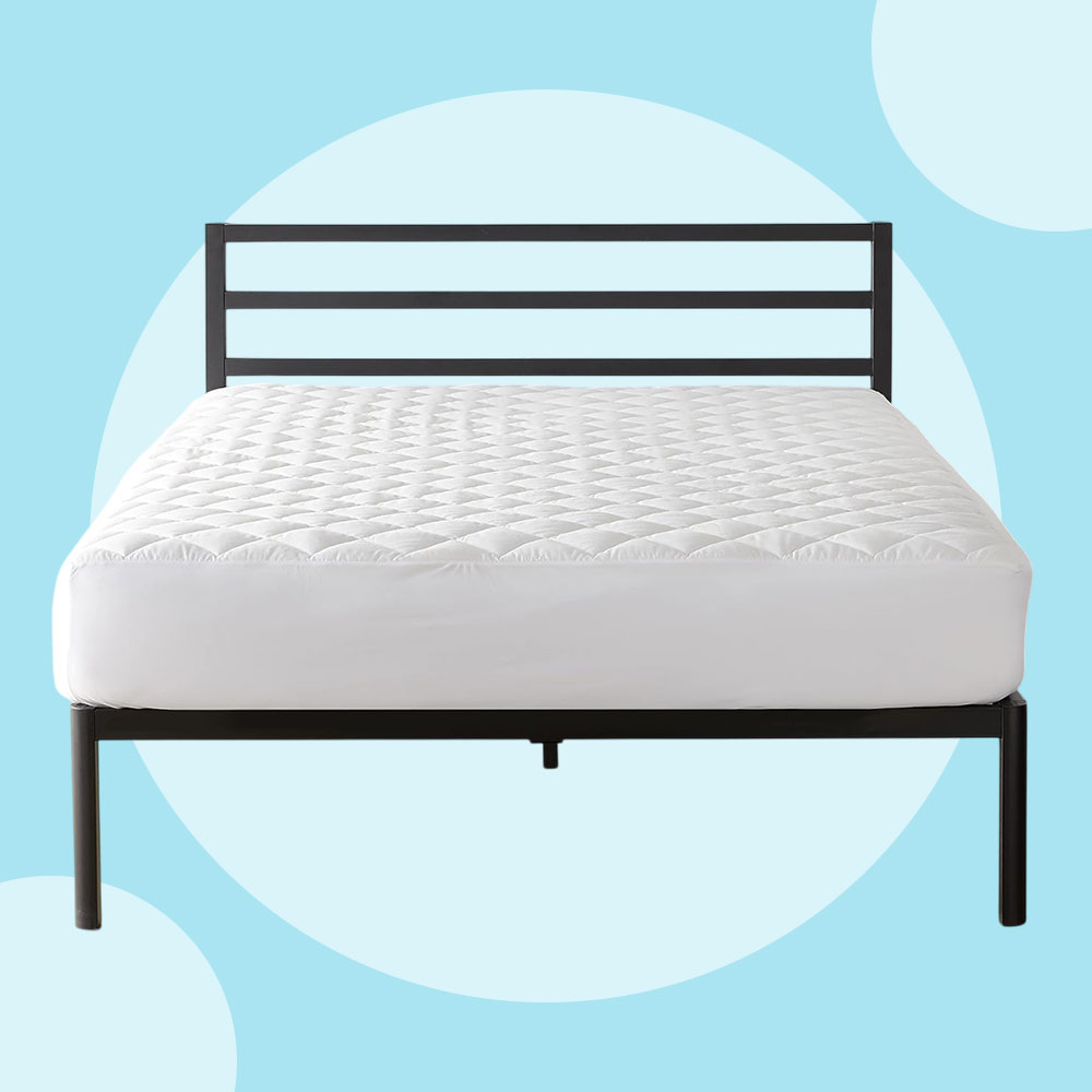 Amazon Basics Hypoallergenic Quilted Plush and Breathable Mattress Topper Pad